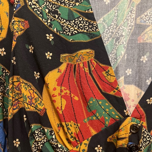 Farm Rio Tropical Banana Minidress with Sleeves - Picture 7 of 11